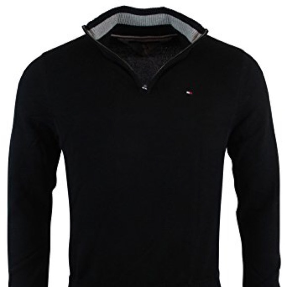 quarter zip black sweater
